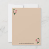 Vintage Victoriaans Mode Wenskaart Bedankkaart (Achterkant)