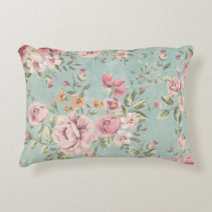 Vintage Victoriaans sjofel elegant lichtblauw Decoratief Kussen