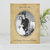 Vintage Victoriaanse 50e verjaardagsviering Kaart (Staand voorkant)