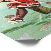 Vintage Victoriaanse Badschone Dame Oceaan Poster (Hoek)