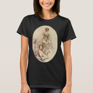 Vintage Victoriaanse bruid, antieke bruidsportret T-shirt