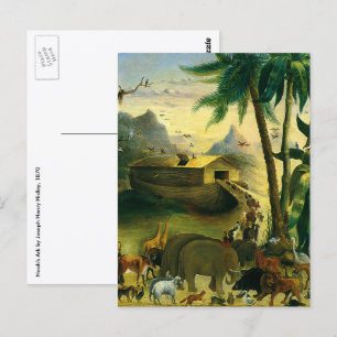 Vintage Victoriaanse Folk Art, Noah's Ark van Hidl Briefkaart