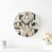 Vintage Victoriaanse Glamour Portretkunst Grote Klok (Huis)
