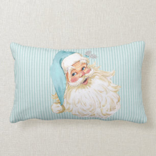 Vintage Victoriaanse Kerstman Turquoise Kussen