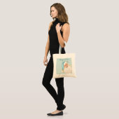 Vintage Victoriaanse Kerstman Turquoise Tote Bag (Voorkant (model))