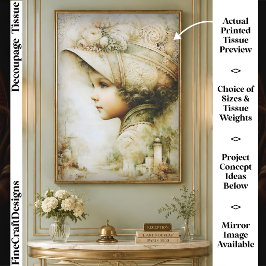 Vintage Victoriaanse Meisje Collage FT9L Decoupage Tissuepapier