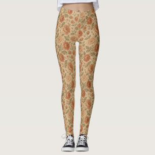 vintage Victoriaanse rozen gemust Leggings