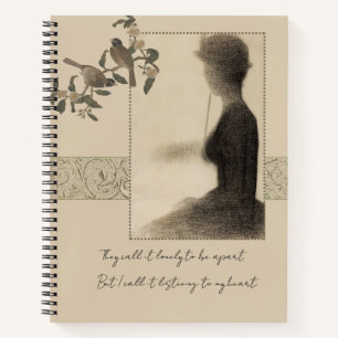 Vintage Victoriaanse Silhouette Notitieboek