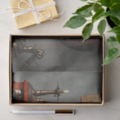 Vintage Victoriaanse Steampunk Damesdetective Jurk Tissuepapier (Geschenk)