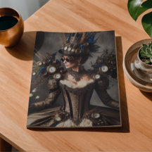 Vintage Victoriaanse Steampunk Klokwerk Tijd Dame