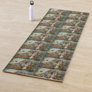 Vintage Victoriaanse Stillevens met Bloemen en Fru Yogamat