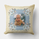 Vintage Victoriaanse vervaagde letters foto geheug Kussen (Voorkant)