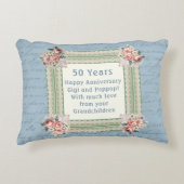 Vintage Victoriaanse vervaagde rozen herinnering  Accent Kussen (Voorkant)