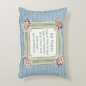 Vintage Victoriaanse vervaagde rozen herinnering  Accent Kussen (Voorkant(Verticaal))