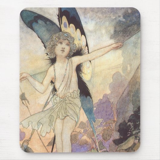 Vintage Victoriaanse vlinderfee door Robinson Muismat (Voorkant)