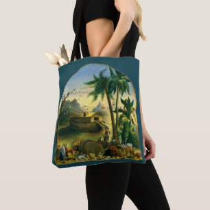 Vintage Victoriaanse volkskunst, Noah's Ark van Hi Tote Bag