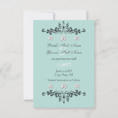 Vintage Victoriaanse Walvisstrand Bruiloft Save The Date (Achterkant)