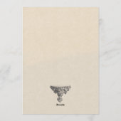 Vintage victorian baby shower kaart (Achterkant)