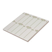 Vintage Victorian Botanical Traditional Stripes Tegeltje (Zijkant)