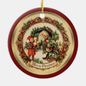 Vintage Victorian Christmas Baubles Keramisch Ornament (Achterkant)