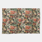 Vintage Victorian Christmas Baubles Theedoek (Horizontaal)
