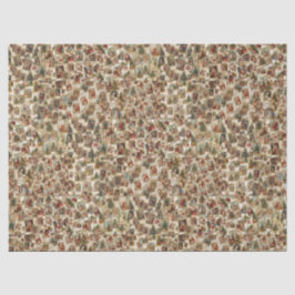 Vintage Victorian Christmas Collage | Retro Holida Tissuepapier