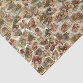 Vintage Victorian Christmas Collage Retro Holiday Tissuepapier (Detail)