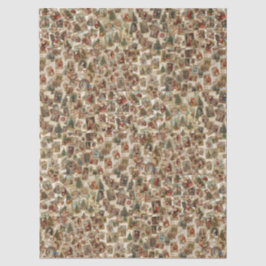 Vintage Victorian Christmas Collage Retro Holiday Tissuepapier