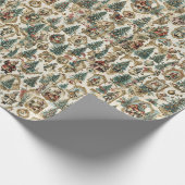 Vintage Victorian Christmas Collage | Retro Santa  Cadeaupapier (Hoek)