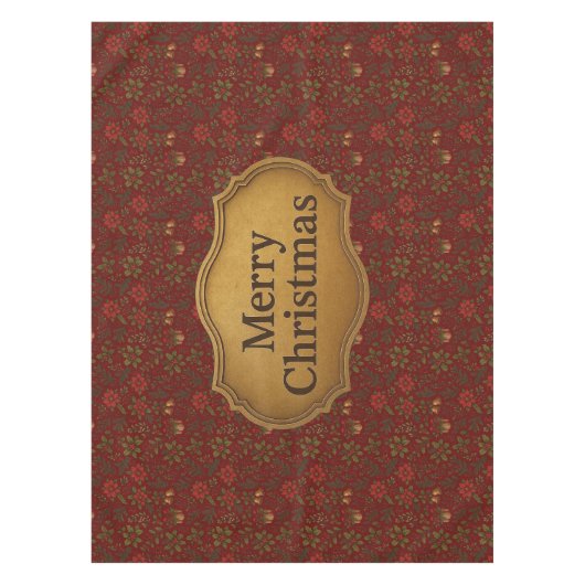 Vintage, Victorian Christmas patterned Tafelkleed (Voorkant)