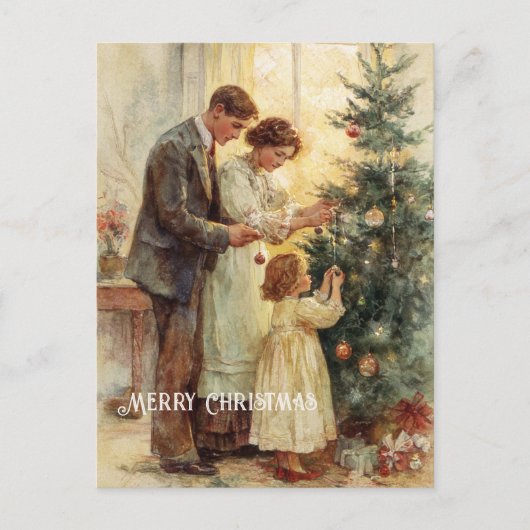 Vintage Victorian Christmas Postcard Briefkaart (Voorkant)