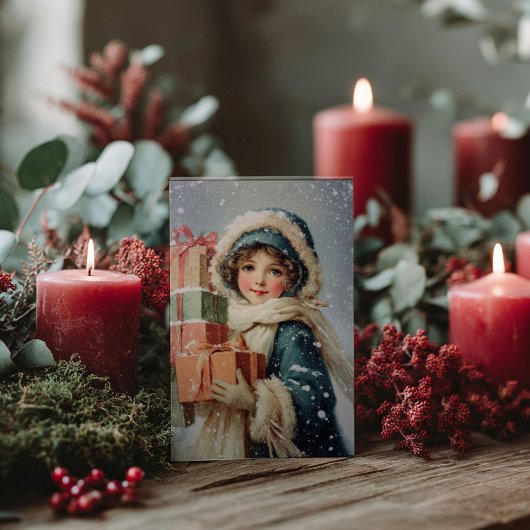 Vintage Victorian Christmas Postcard Briefkaart