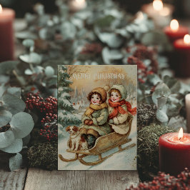 Vintage Victorian Christmas Postcard Briefkaart