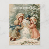 Vintage Victorian Christmas Postcard Briefkaart (Voorkant)