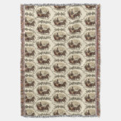 Vintage Victorian Christmas Sleigh Deken (Voorkant Verticaal)