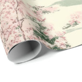 Vintage Victorian Christmas Toile Pattern  Cadeaupapier (Rol Hoek)