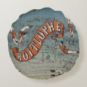 Vintage Victorian Circus  Rond Kussen (Achterkant)