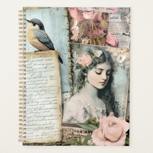 Vintage Victorian Collage Planner (Voorkant)