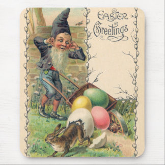 Vintage Victorian Easter Greetings with Gnome Muismat