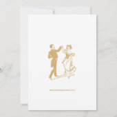 Vintage Victorian Era Tree Foliage Wedding Kaart (Achterkant)