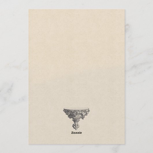 Vintage victorian graduation kaart (Achterkant)