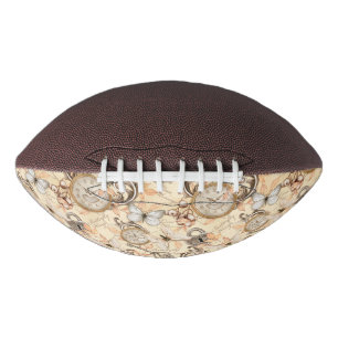 Vintage Victorian Shabby Chic Country Pattern American Football