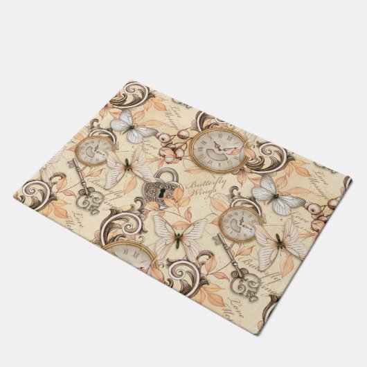 Vintage Victorian Shabby Chic Country Pattern Deurmat (Schuin)