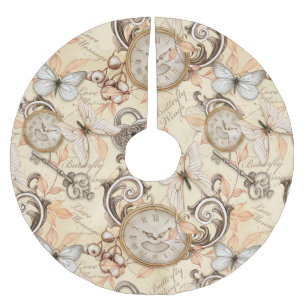 Vintage Victorian Shabby Chic Country Pattern Kerstboom Rok