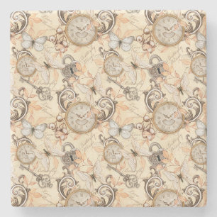 Vintage Victorian Shabby Chic Country Pattern Stenen Onderzetter