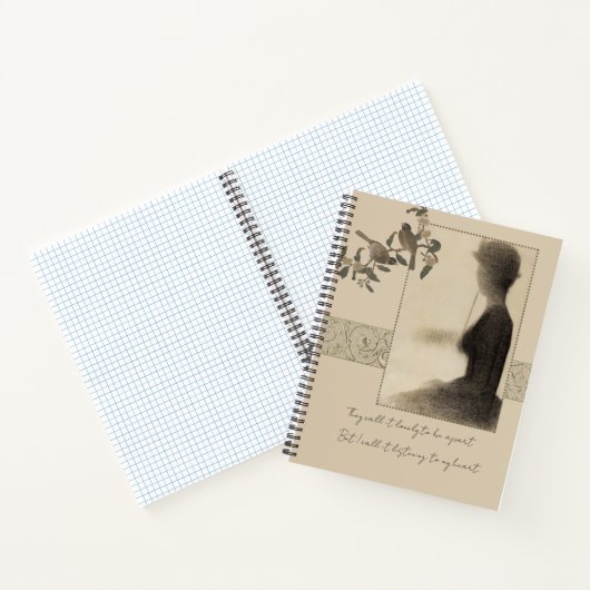 Vintage Victorian Silhouette Notebook Notitieboek (Binnen)