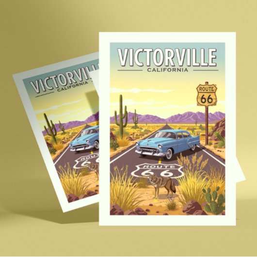 Vintage Victorville California Briefkaart