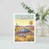 Vintage Victorville California Briefkaart (Staand voorkant)