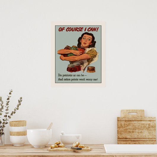 Vintage Victory Garden Patriotic Poster (Keuken)