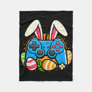 Vintage videogamecontroller Paashaas Gamer Bo Fleece Deken
